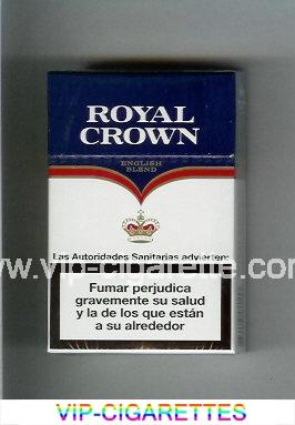 Royal Crown English Blend cigarettes white and blue hard box