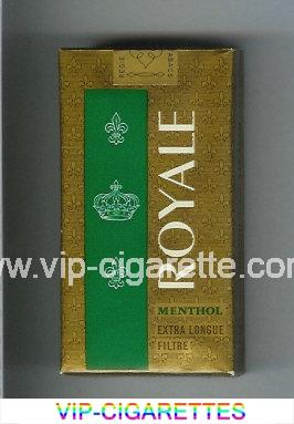 Royale Menthol 100s cigarettes gold and green soft box