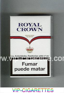 Royal Crown English Blend cigarettes white and white hard box