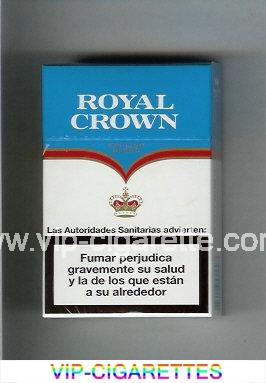 Royal Crown English Blend cigarettes white and light blue hard box