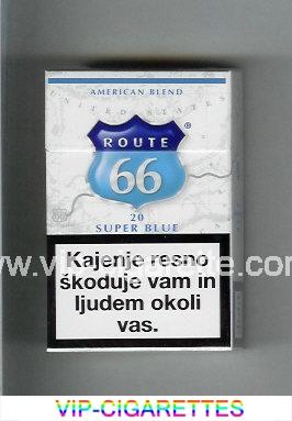 Route 66 United Super Blue cigarettes hard box
