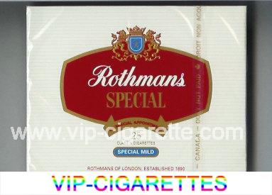 Rothmans Special Mild By Special Appointment 25 cigarettes wide flat hard box