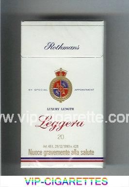 Rothmans Leggera Luxery Length 100s cigarettes hard box