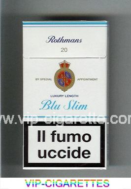 Rothmans Blue Slim Luxery Length 100s cigarettes hard box