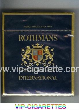 Rothmans International 100s cigarettes wide flat hard box