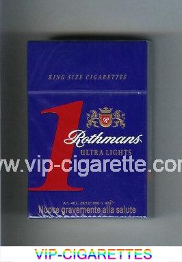 Rothmans 1 Ultra Lights cigarettes hard box