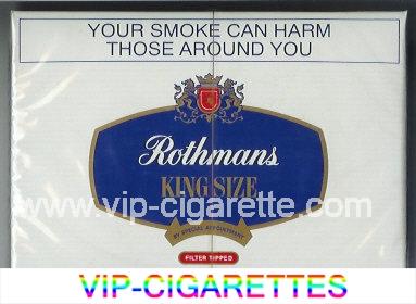 Rothmans King Size Filter Tipped By Special Appointment 30 cigarettes wide flat hard box