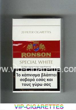 Ronson Special White cigarettes white and red hard box