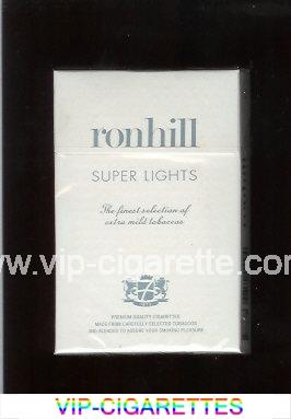 Ronhill Super Lights cigarettes white hard box