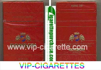 Ronson Middle Tar cigarettes hard box