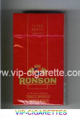 Ronson Virginia 100s cigarettes red hard box