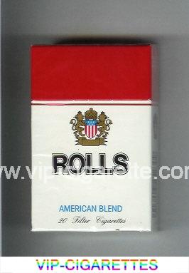 Rolls American Blend cigarettes hard box
