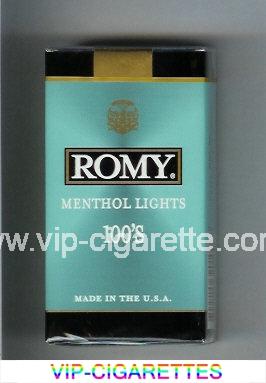 Romy Menthol Lights 100s cigarettes soft box