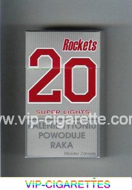 Rockets 20 Super Lights cigarettes hard box