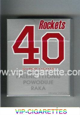 Rockets 40 Super Lights cigarettes hard box