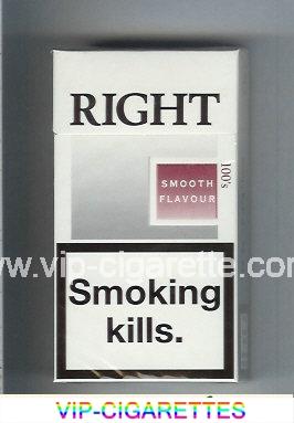 Right Smooth Flavour 100s cigarettes hard box