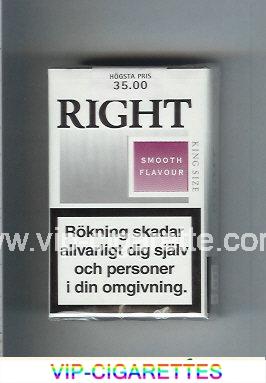 Right Smooth Flavour cigarettes soft box