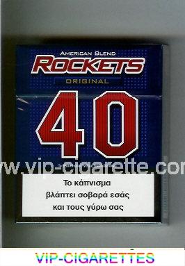 Rockets 40 Original American Blend cigarettes hard box