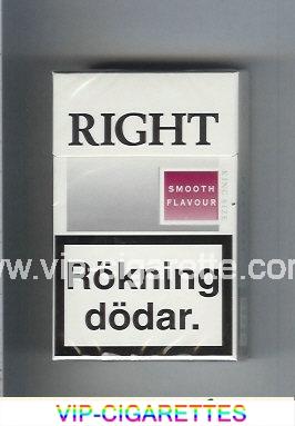 Right Smooth Flavour cigarettes hard box