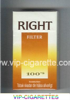 Right Filter 100s cigarettes hard box