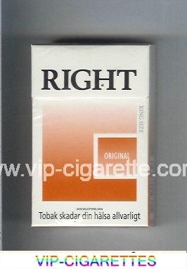 Right Original cigarettes hard box