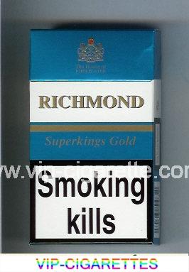 Richmond Superkings Gold 100s cigarettes hard box