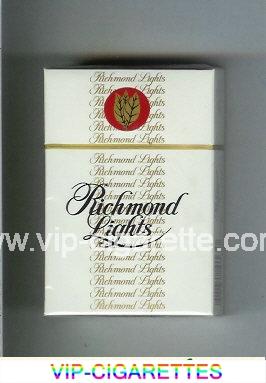 Richmond Lights cigarettes white hard box