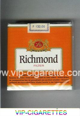 Richmond 25 cigarettes orange and white soft box