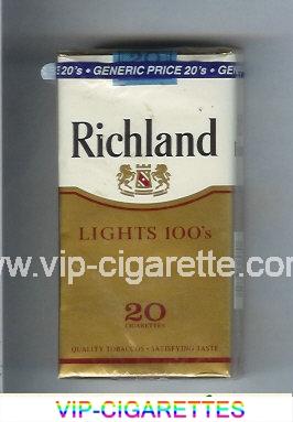 Richland Lights 100s cigarettes soft box