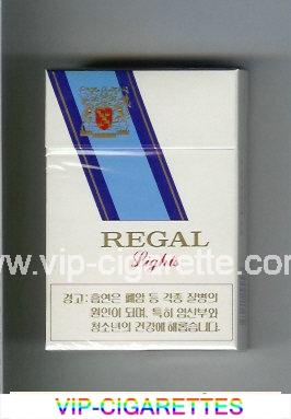 Regal Lights cigarettes hard box