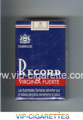 Record Virginia Fuerte cigarettes soft box