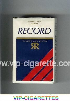 Record Con Filtro cigarettes blue and red and white soft box