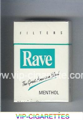 Rave Menthol Filters The Great American Blend cigarettes hard box