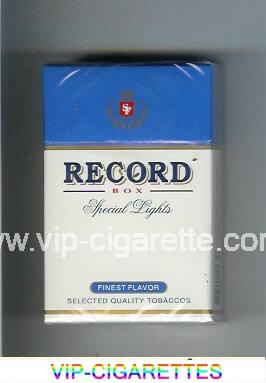 Record Special Lights Finest Flavor cigarettes hard box