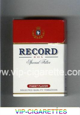 Record Special Filter Finest Flavor cigarettes hard box