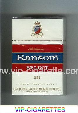 Ransom Select Rothmans cigarettes hard box