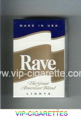 Rave Lights The Great American Blend cigarettes hard box