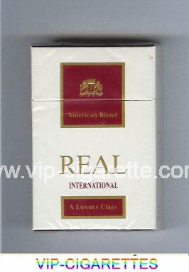 Real International American Blend cigarettes hard box