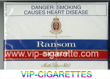 Ransom Select Multi Filter Mild 30 cigarettes wide flat hard box