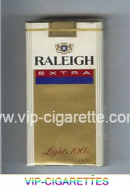 Raleigh Extra Lights 100s cigarettes soft box