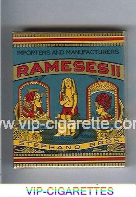 Rameses II blue cigarettes wide flat hard box