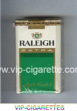 Raleigh Extra Lights Menthol cigarettes soft box