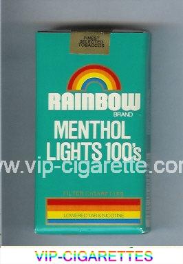 Rainbow Brand Menthol Lights 100s cigarettes soft box