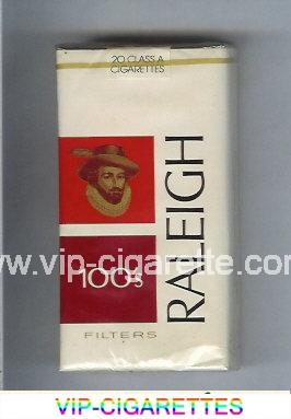 Raleigh 100s Filters cigarettes white and red and brown soft box