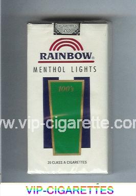 Rainbow Menthol Lights 100s cigarettes soft box