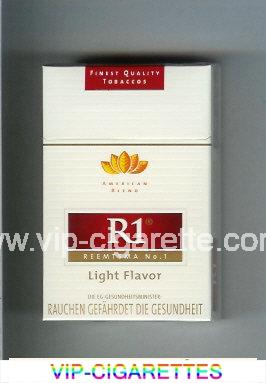 R1 Reemtsma No 1 Light Flavor American Blend cigarettes hard box