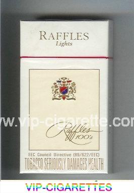 Raffles Lights 100s white cigarettes hard box