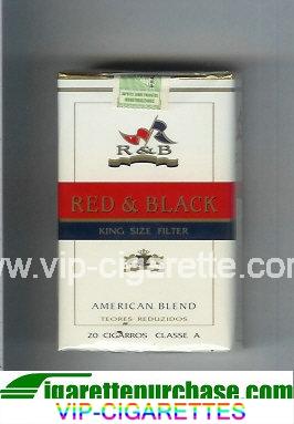 R and B Red and Black American Blend cigarettes soft box