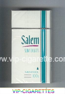 Salem Slim Lights Menthol with red line 100s cigarettes hard box