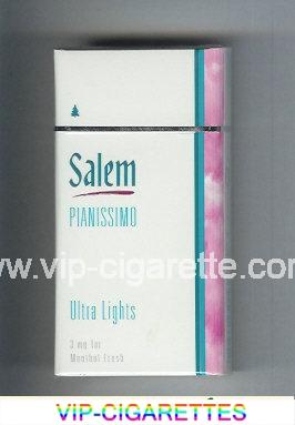 Salem Pianissimo Ultra Lights Menthol Fresh 100s cigarettes hard box